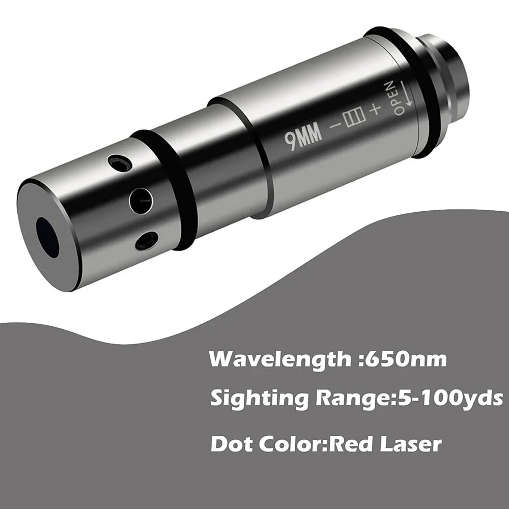 Bala de entrenamiento láser, Cartucho de entrenamiento láser de fuego seco de 9x19mm, punto rojo, láser, caza, tiro, entrenamiento, vista - imagen 4