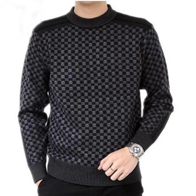 Jersey hombre cuello redondo tejido trenzado estilo táctico casual