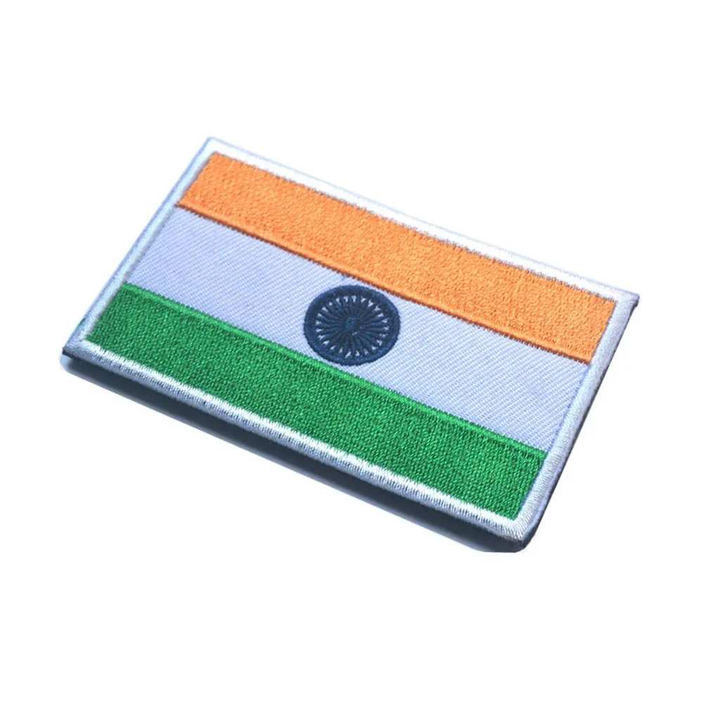 Parche bordado de la bandera de Arabia Saudita, India, Omán, brazalete, insignia de moral, parches en la ropa, apliques de pegatinas - imagen 5