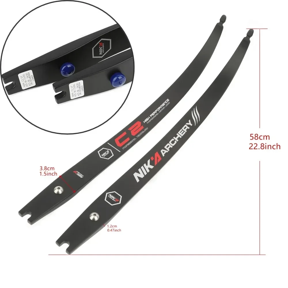NIKA C2 extremidades de arco recurvo ILF fibra-carbono competición - imagen 3