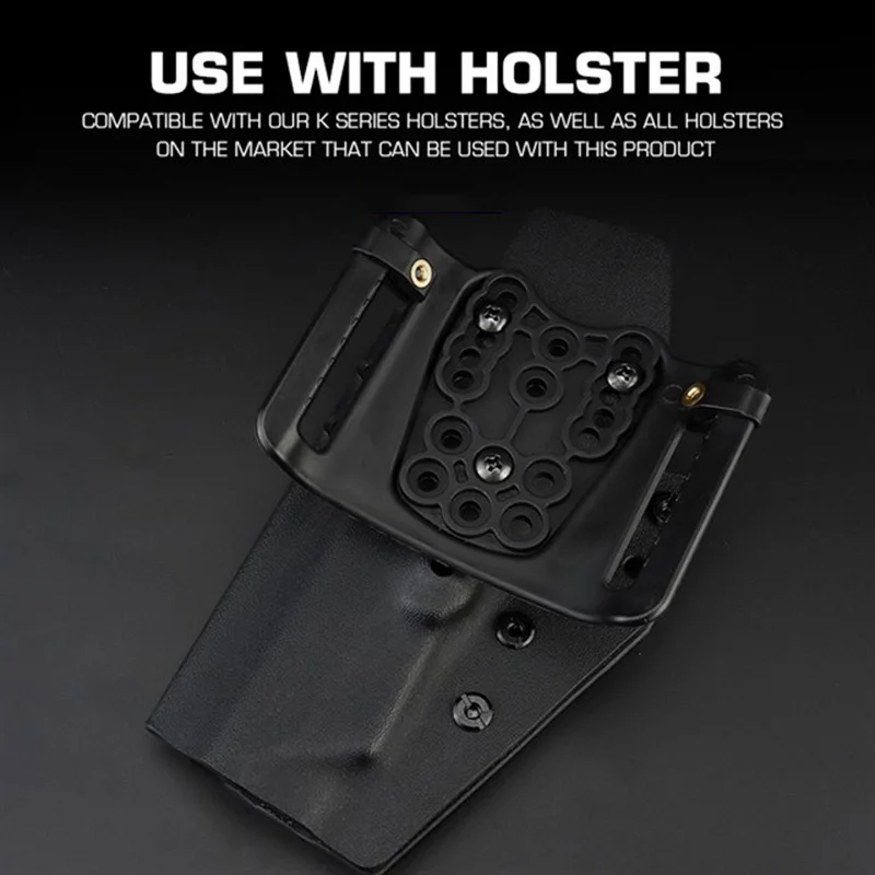 Funda Universal con lazo para cinturón, adaptador de funda para cinturón con múltiples agujeros, compatible con fundas Kydex, adaptador de extracción rápida, accesorios de caza - imagen 5
