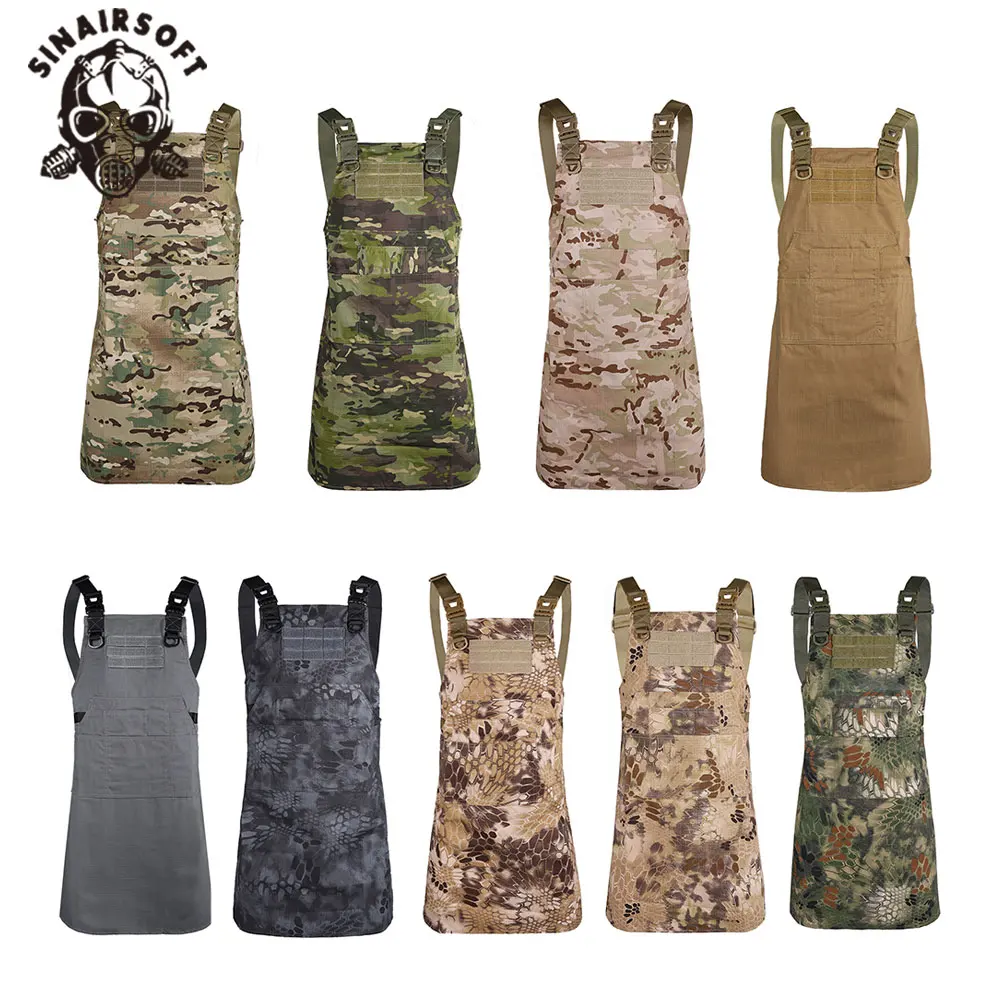 Delantal táctico unisex con múltiples bolsillos de alta resistencia con hebilla de liberación rápida, delantal de utilidad, 12 colores para asar, cocinar barbacoa - imagen 5