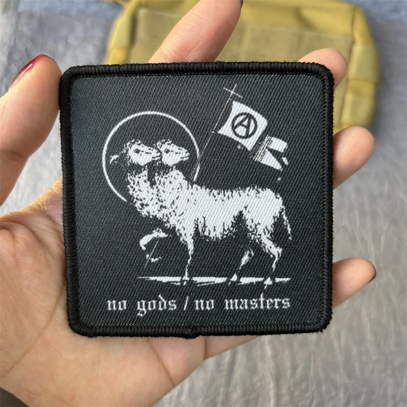 Parche impreso con insignia de moral táctica de cabra para ropa, equipo para exteriores, parches militares con gancho y bucle, pegatinas para mochila - imagen 2
