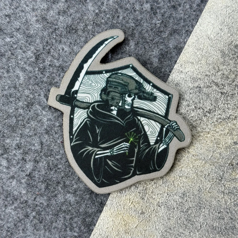 Parche militar táctico del ejército moral, material impreso "Fate Helps The Brave", adecuado para chalecos, chaquetas, mochilas, etc. - imagen 5