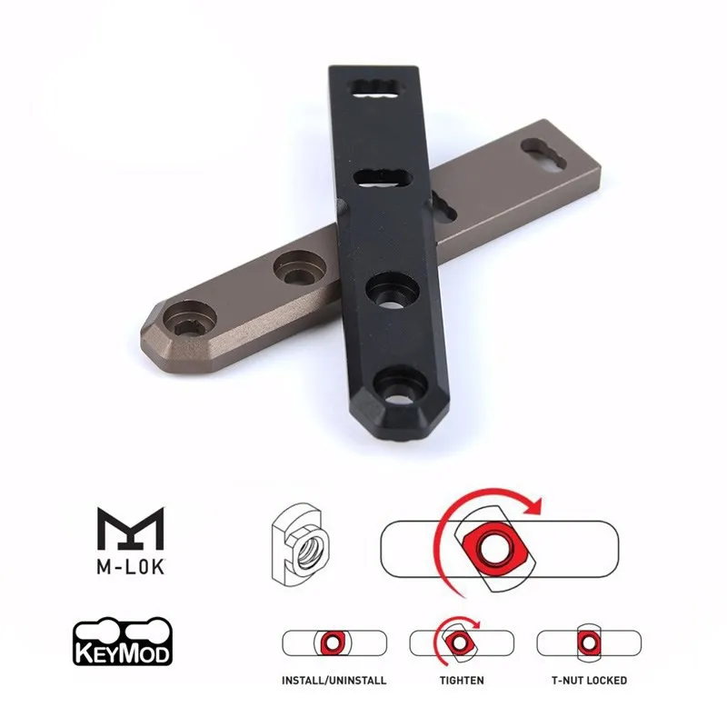 WADSN Airsoft WADSN linterna táctica montaje compensado para m-lok Keymod Picatinny Rail M600 M600C M300 M300A arma luz de explorador - imagen 3