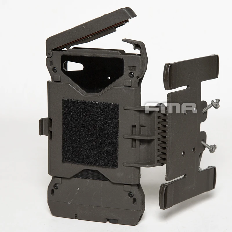 FMA soporte de módulo de montaje plegable para teléfono MOLLE integrado, chaleco táctico, funda de teléfono de montaje en pecho, bolsa móvil para 6/6S/7 TB1244 - imagen 2