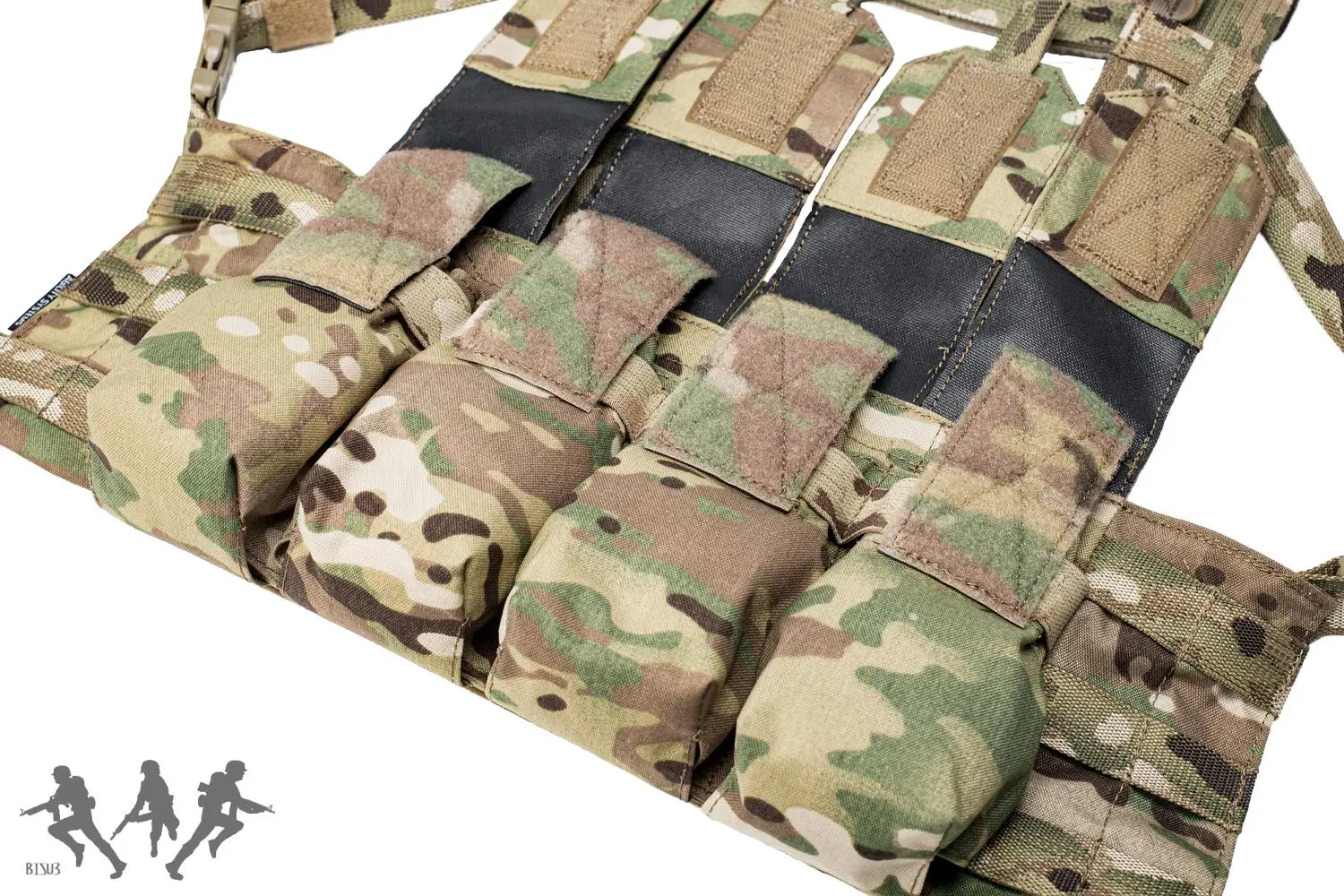 Chaleco airsoft multifuncional para colgar en el pecho AOR1 Tiger Spot camo como sistema o estilo 7,65 5,45 bolsa para revistas para colgar en el pecho paquete de 4 - imagen 5