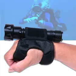 Soporte para linterna LED, soporte para linterna manos libres, soporte para brazo de mano, correa para muñeca, guante para buceo subacuático, buceo y ciclismo