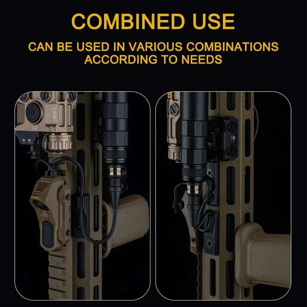 Soporte de Cable M-LOk de nailon, retenedor Modular de riel Airsoft, Clip de Cable de interruptor de linterna para luz M300 M600 PEQ Wea Pon, 6 uds. - imagen 5