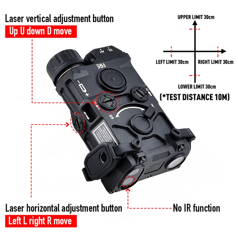 WADSN táctico rojo azul verde láser OGL plásticos para AR 15 20mm Picatinny Wepon luz linterna Scout luz Airsoft Accesorios - imagen 5