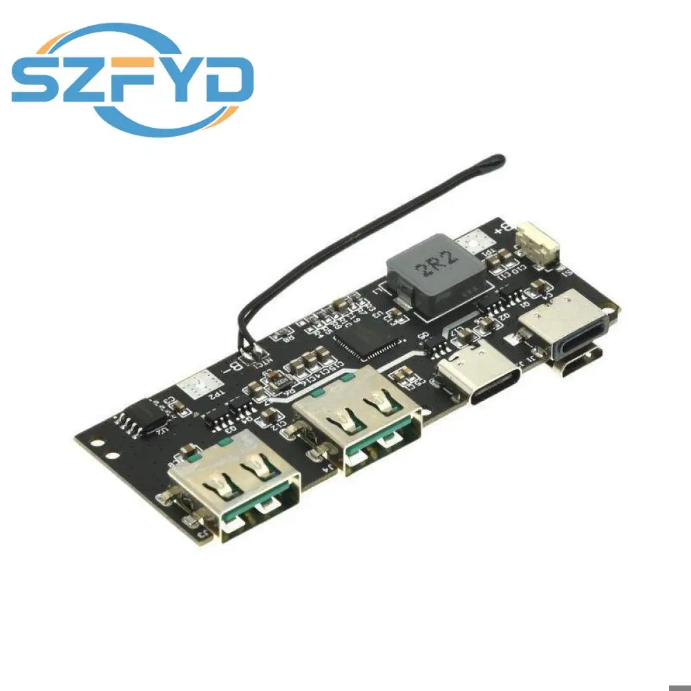 1-10 Uds 22,5 W banco de energía 5 puertos bidireccionales carga rápida módulo de energía móvil placa de circuito DIY Kit de placa base QC4 + PD3.0 - imagen 3