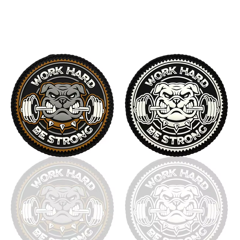 Parche moral PVC 3D Bulldog – Luminoso para chaqueta y mochila