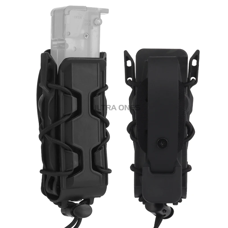 Bolsa táctica para revistas de pistola de 9mm con Clip Molle, cinturón de caza de liberación rápida, bolsas de 45ACP, soporte para pistola Molle Mag - imagen 2