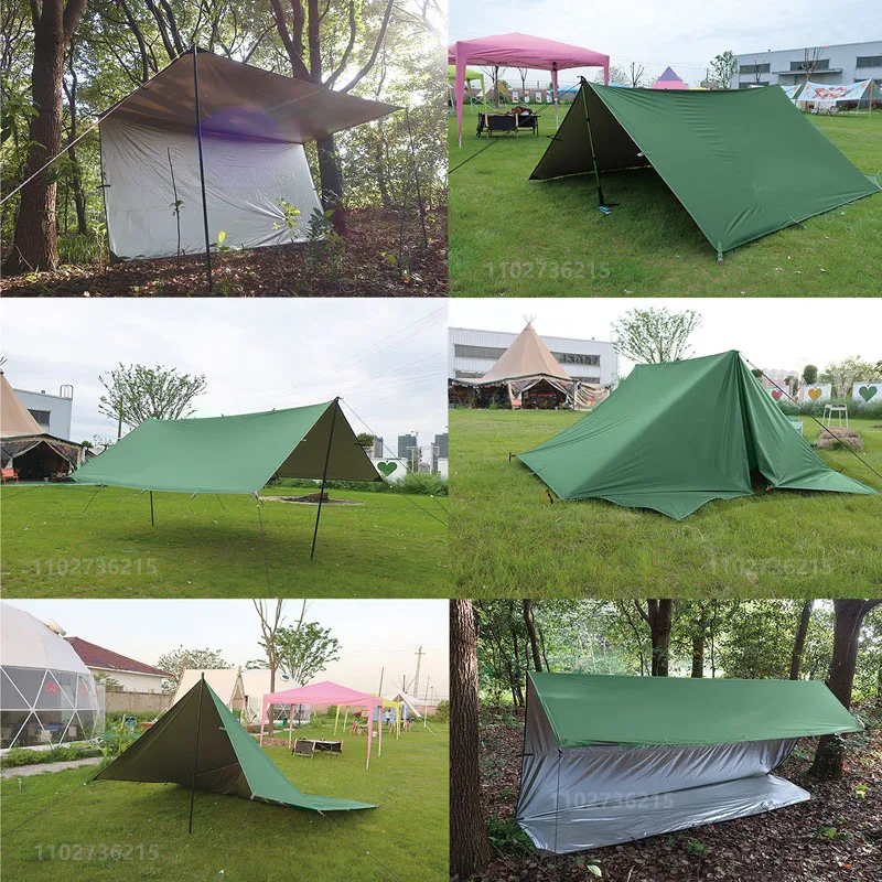 Toldo camping ripstop 3x3m – Lona impermeable sombra exterior - imagen 2