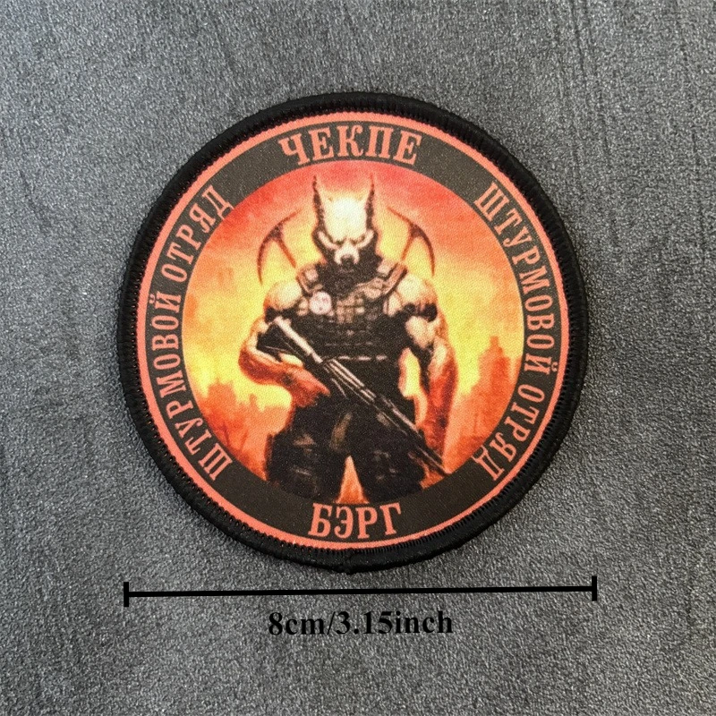 Parche táctico con estampado de demonio para ropa, insignia de moral militar, parches con gancho, accesorios para mochila, pegatinas - imagen 3