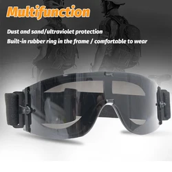 Gafas tácticas de fuerzas especiales, gafas de tiro con pistola de aire a prueba de balas, gafas de juegos de guerra X800, a prueba de viento y arena