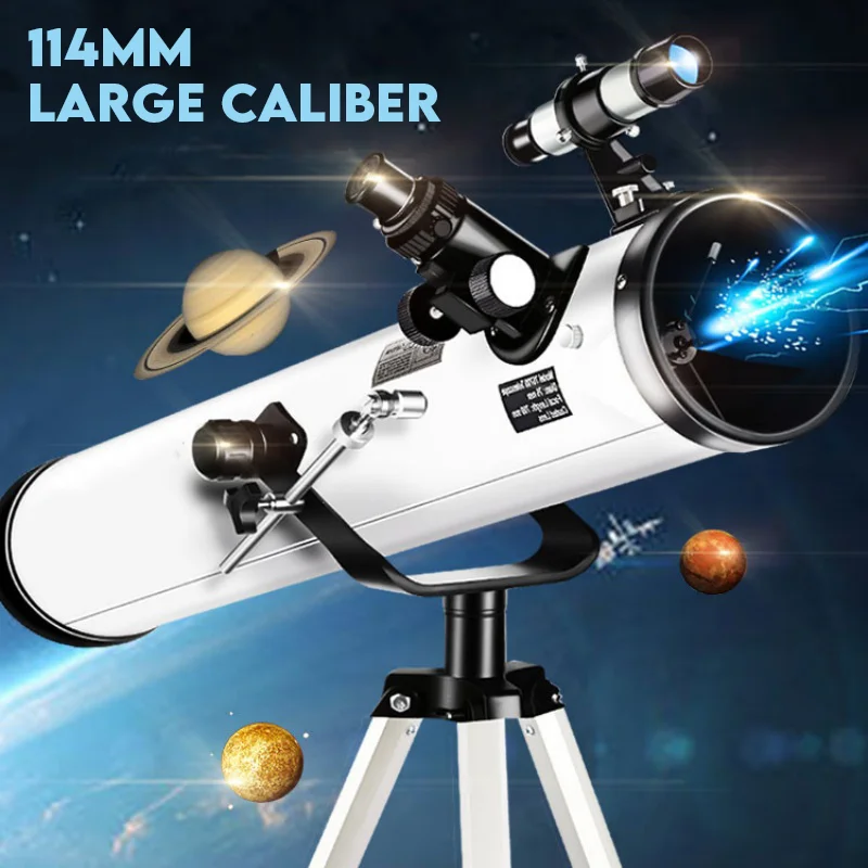 Telescopio astronómico profesional de calibre de 114MM para visión nocturna espacial 35X-875X binoculares potentes de gran aumento Luna - imagen 2