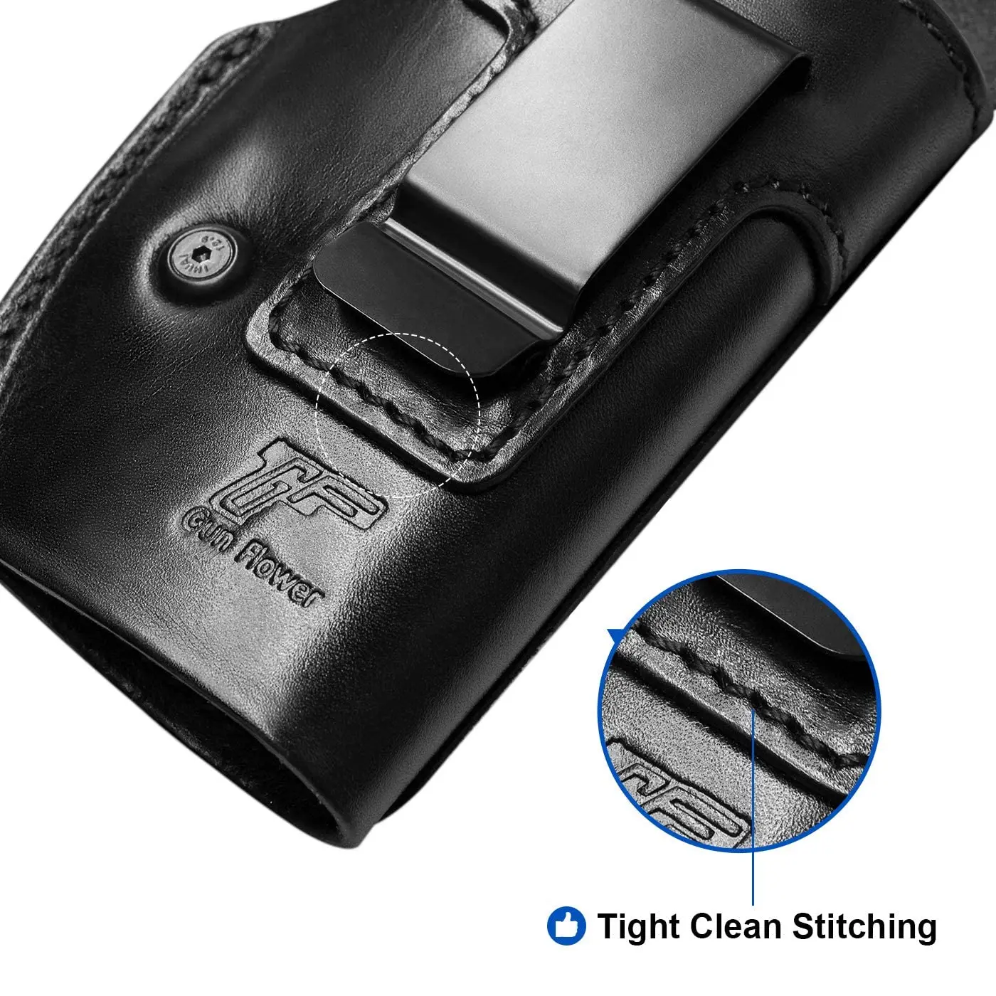 Funda de cuero G17/G19/G43/Taurus G2C G3C/M&P Shield/Hellcat/PRO/1911/P365/CZP07/09/10C,GX4, compatible con la mayoría de tamaños compactos - imagen 4