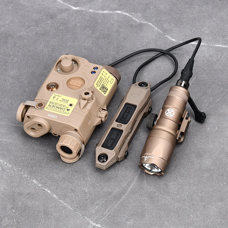 WADSN-Airsoft PEQ 15, potente láser Surefir M300 M300A, interruptor de presión de Control Dual, rojo, verde, azul - imagen 2