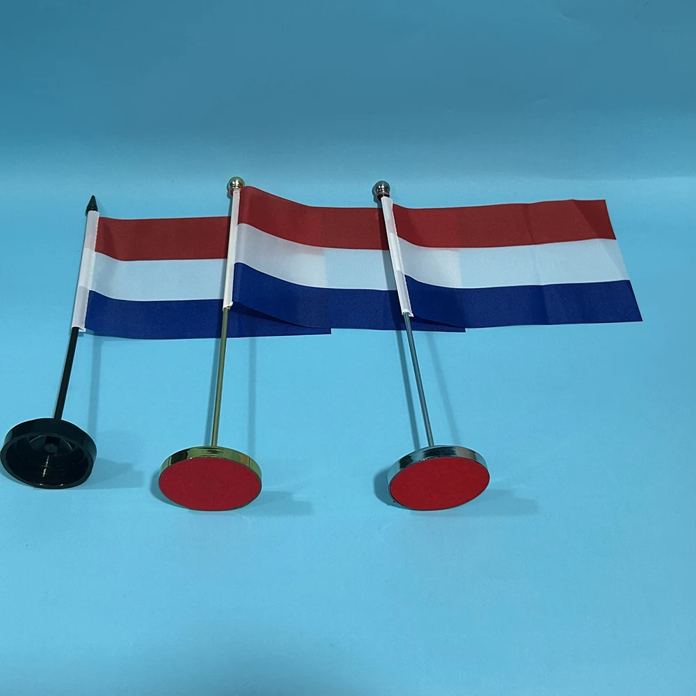 SKY FLAG14x21cm bandera de escritorio de oficina bandera de Países Bajos bandera de mesa de poliéster bandera nacional de Países Bajos adornos de escritorio banderas - imagen 4