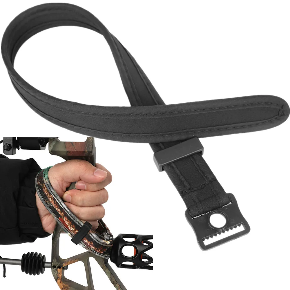 Eslinga de muñeca con arco para tiro con arco, correa ajustable para mano izquierda y derecha, agarre cómodo, accesorios de tiro al objetivo de caza para principiantes