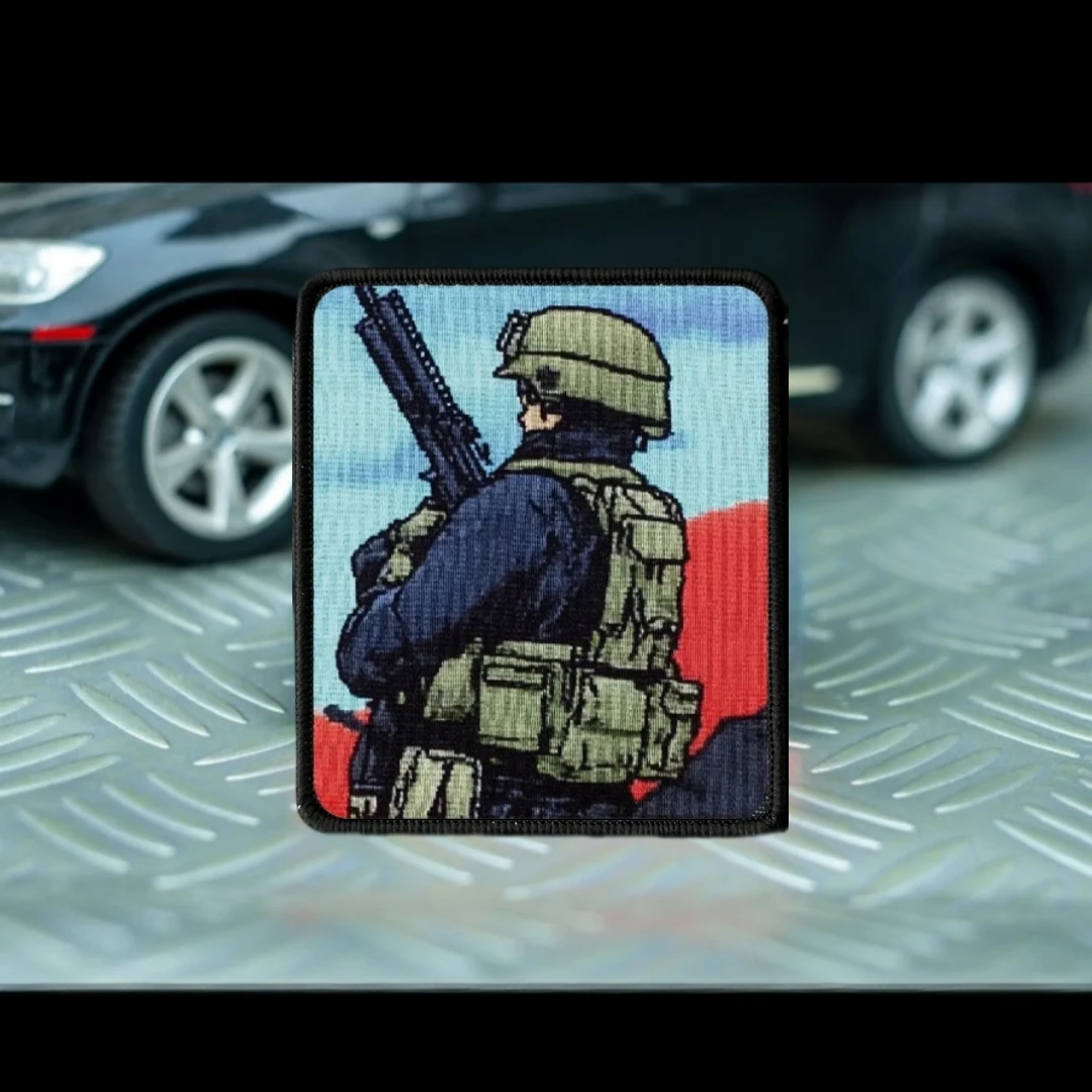 Parche de Chevron de soldado ruso, insignia de moral táctica, pegatina para mochila, parches de gancho y bucle impresos para ropa, brazalete militar - imagen 4