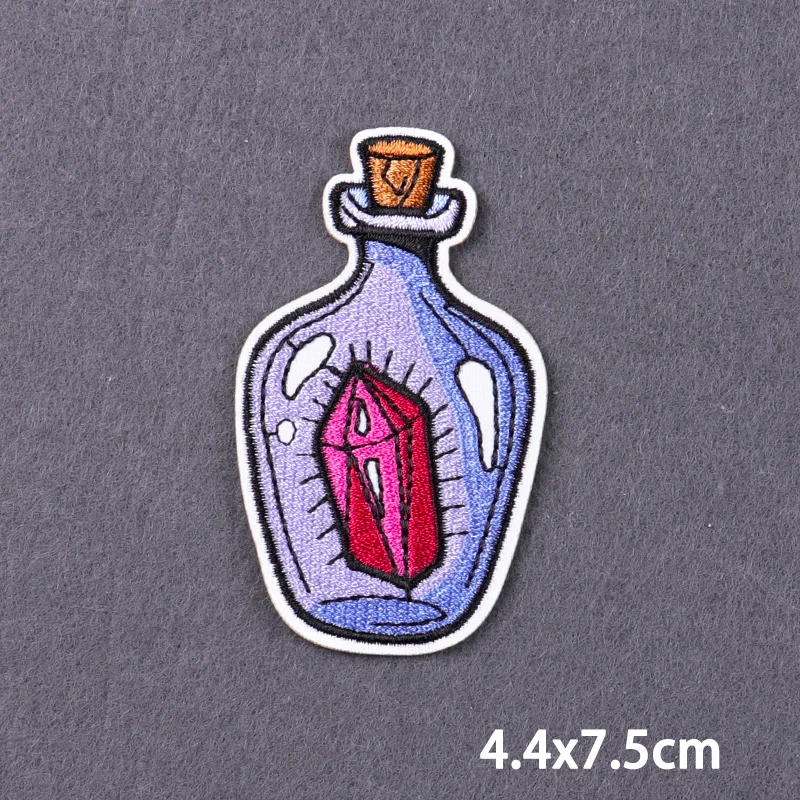 Parches de ojo de Diablo, calaveras bordadas con corazones de cristal, pegatinas para ropa, apliques de rayas para ropa, insignia de parche Fusbile - imagen 2