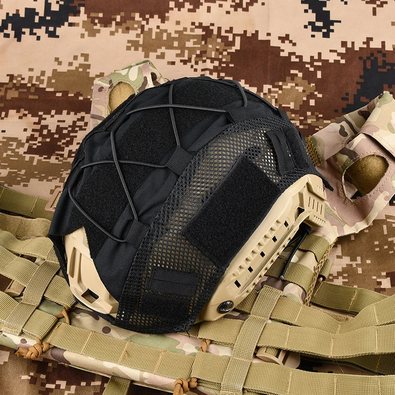 Wadsn cubierta de casco rápido táctico, luz de señal fija, nailon, cascos de caza, Fundas protectoras con cordón elástico, ajuste para deportes al aire libre - imagen 3