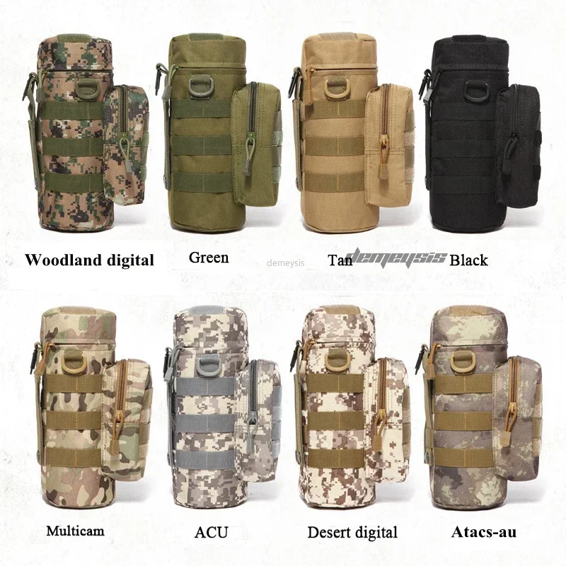 Bolsa táctica para botella de agua Molle, bolsas de cintura para hervidor de agua Airsoft, caza, escalada, senderismo, bolsa para botella de agua al aire libre - imagen 3