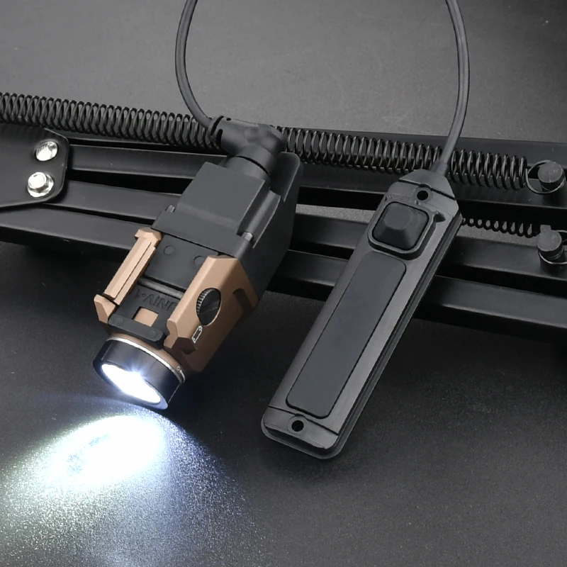 Linterna táctica de Metal de alta potencia, 800 lúmenes, luz estroboscópica blanca, interruptor de presión de doble función, arma de caza, lámpara de explorador M600 - imagen 4