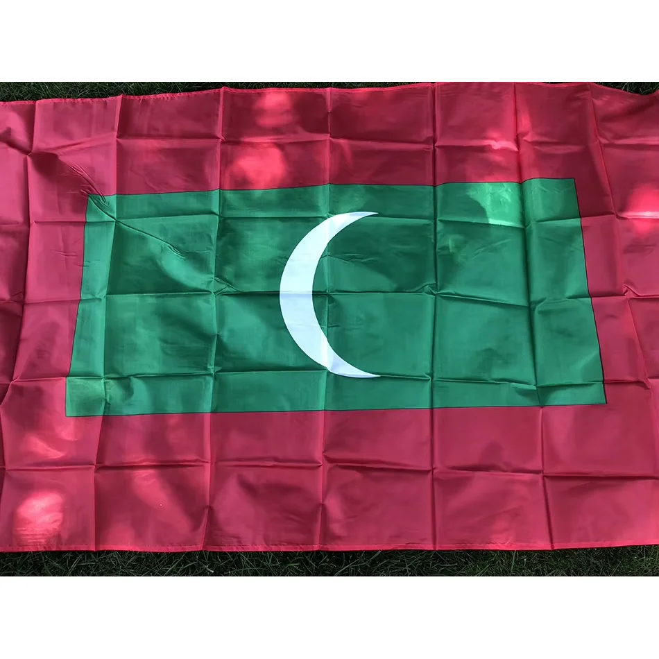 BANDERA DE CIELO 90*150 cm Maldivas Bandera Nacional de Maldiviana poliéster Banner colgante para decoración - imagen 4