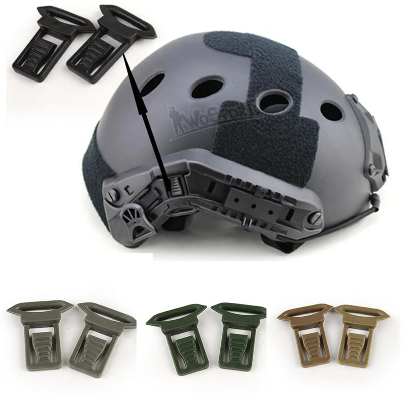 Clips giratorios para gafas en riel lateral de casco