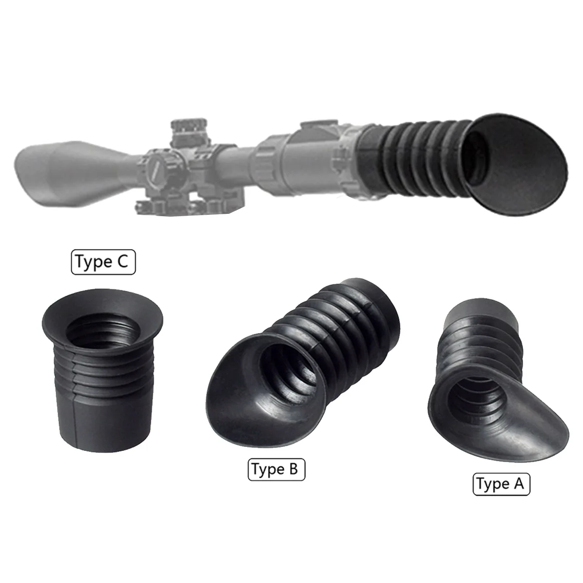 Protector ocular goma antichoque resistente para mira telescópica - imagen 2