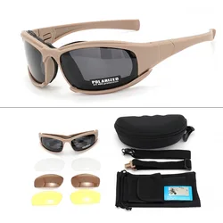 Gafas tácticas polarizadas antiviento y antipolvo intercambiables