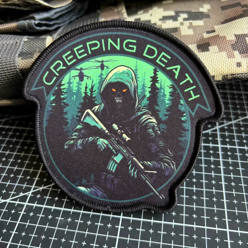 Parche táctico de muerte rasante, parches de impresión del ejército, gancho y bucle, insignia de moral de soldado Ranger, brazalete militar, pegatina para mochila - imagen 5