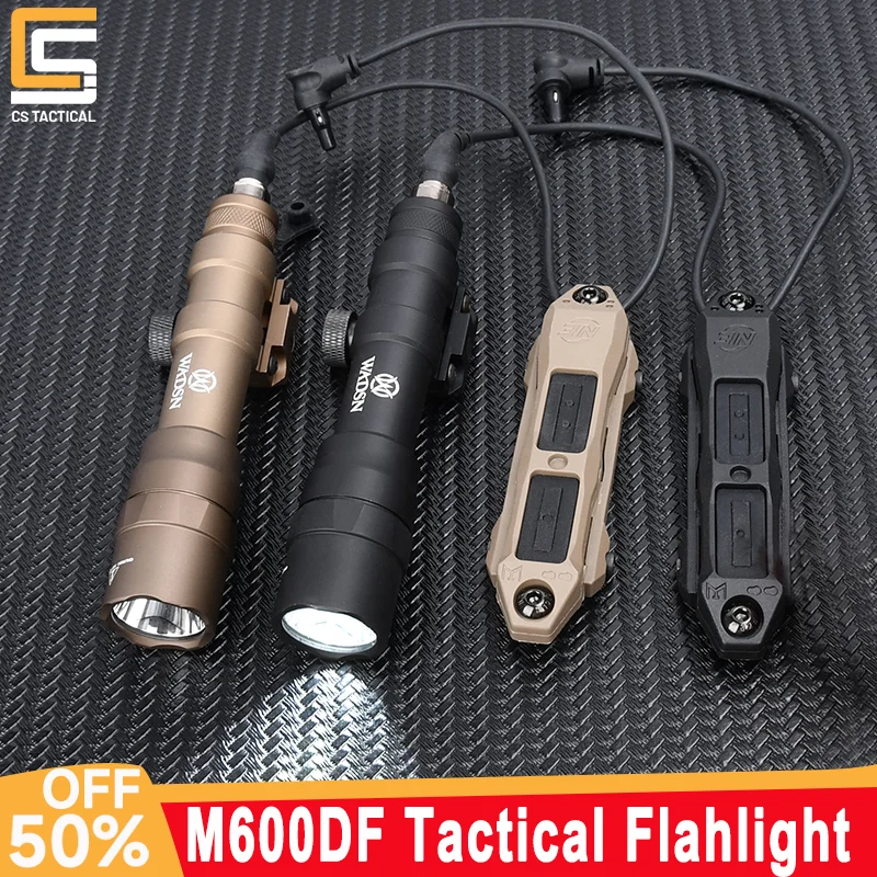 Linterna Táctica WADSN M600 / M600DF Scout Light, 1400 lúmenes, con conector de 2.5MM, compatible con riel Picatinny de 20mm, accesorio para caza - imagen 2