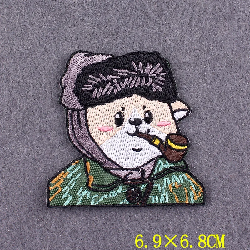 Parche de Anime japonés para planchar en la ropa, parches termoadhesivos en la ropa, rayas, insignias de zorro de dibujos animados DIY en la mochila - imagen 5