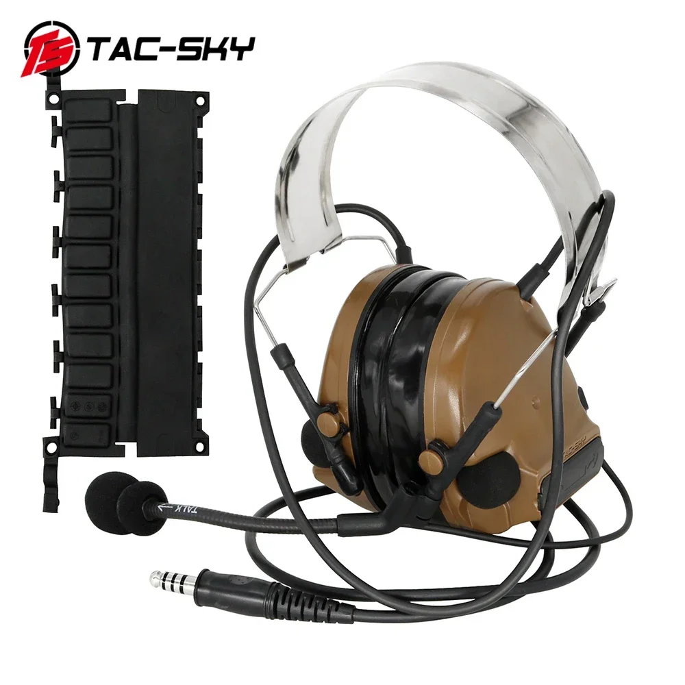 TAC-SKY COMTA3 auriculares tácticos walkie-talkie TSCIII auriculares con reducción de ruido con Ptt táctico para Radio Baofeng - imagen 3