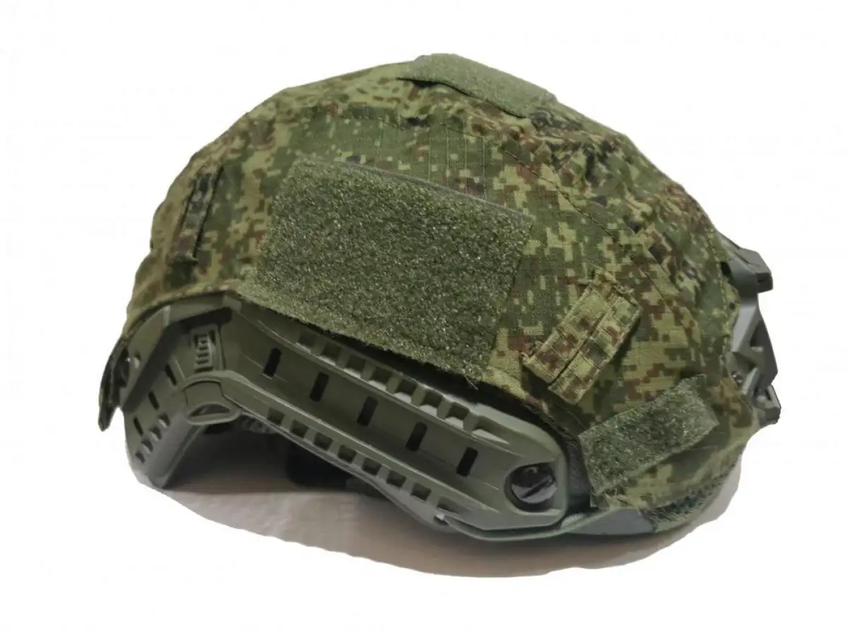 Ruso EMR A-tacs FG Ruins camuflaje casco cubierta tela IRR Anti-IR para casco táctico rápido - imagen 3