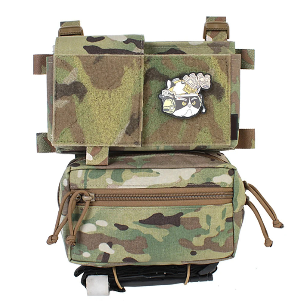 Bolsa de chaleco MOLLE táctico tipo Mk4, bolsa de Panel trasero de asalto, equipo Airsoft, estante de pecho táctico, bolsa colgante inferior - imagen 3