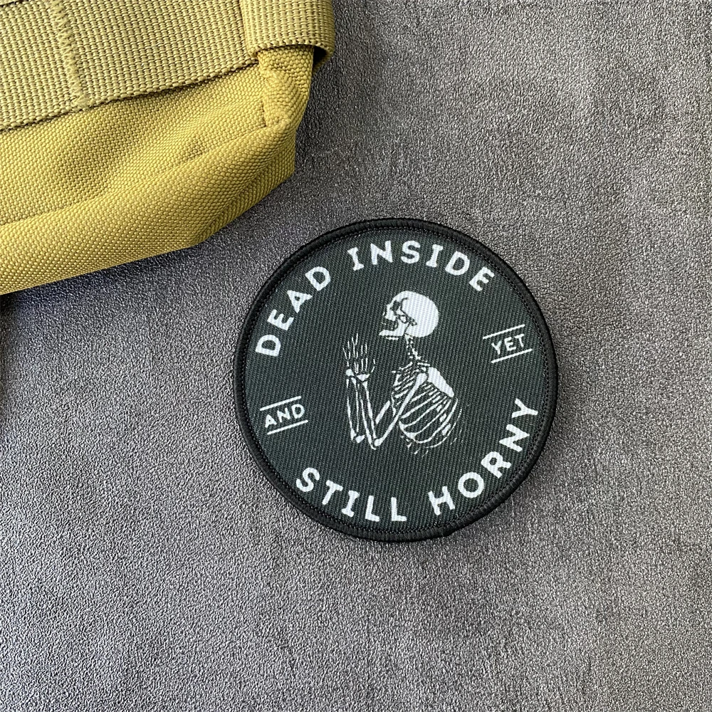 Parches de velcro con estampado de marca bordada, insignia de moral de calavera táctica, código Konami, mochila, sombrero, accesorios, pegatina - imagen 5