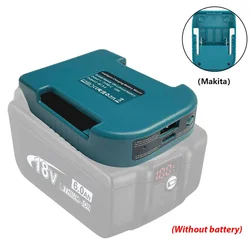 Makita 18V: Cargador rapido con USB y soporte de bateria tipo-C