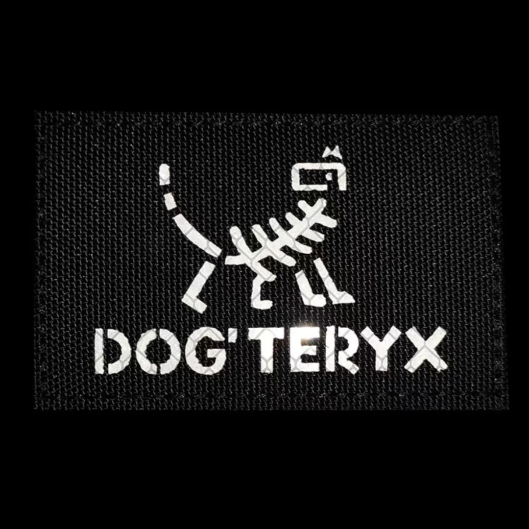 Parches reflectantes de gancho y bucle, insignia de moral táctica, Parche de creatividad para ropa, apliques de mochila, esqueleto, gato, perro, IR - imagen 4