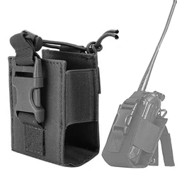 Bolsa táctica MOLLE para walkie-talkie exterior, radio