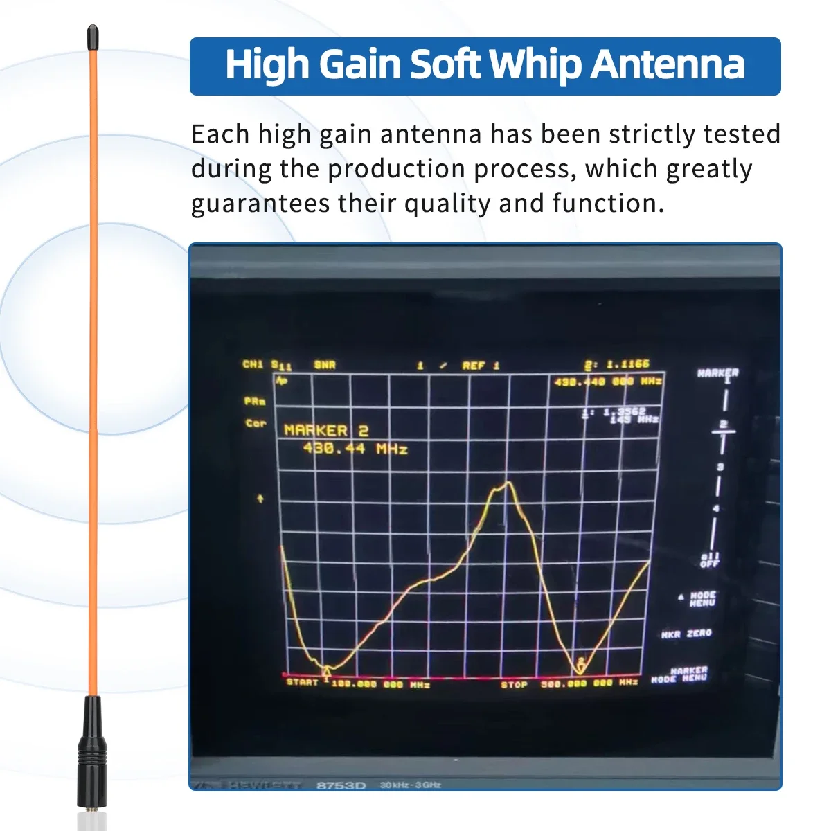 Antena ABBREE AR-771C impermeable 144/430MHz SMA hembra Baofeng - imagen 4