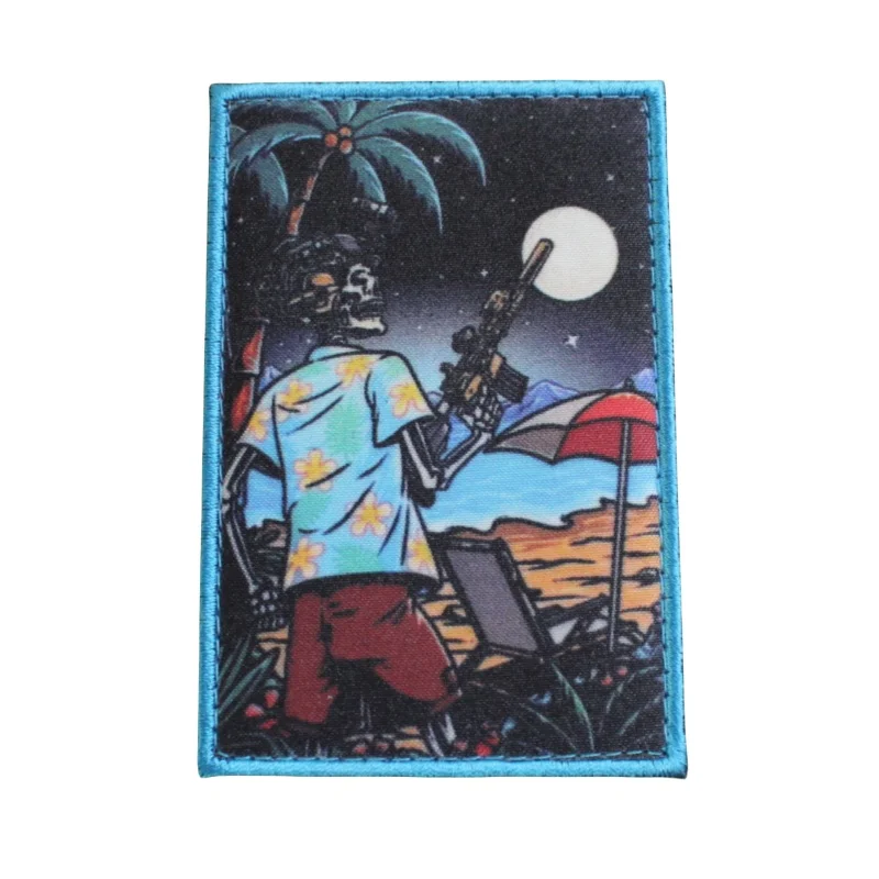 Brazalete mágico con estampado de Calavera, insignia de moral, ropa creativa, parches de mochila, Luna, playa, nuevo diseño - imagen 5