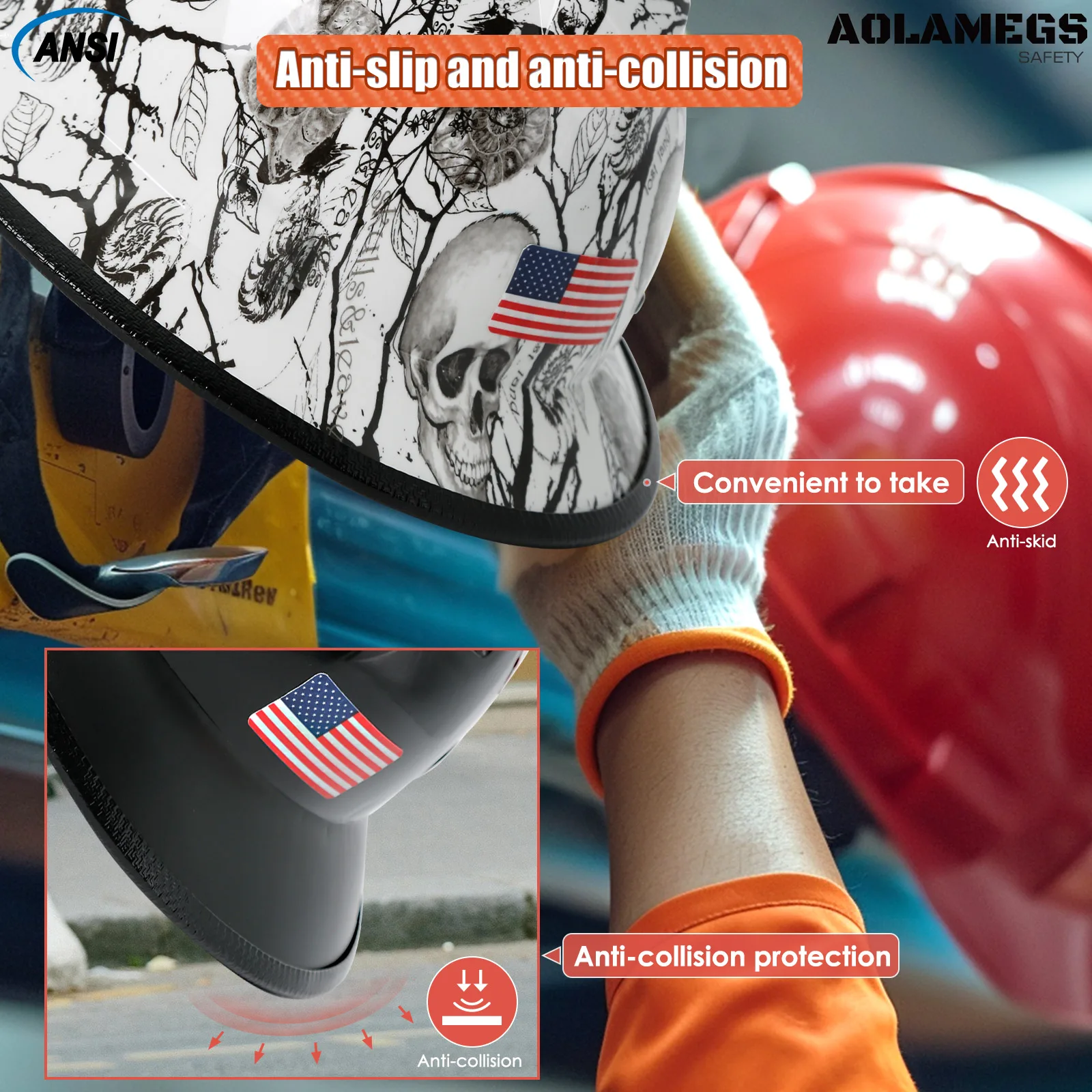 Aolamegs tiras anticolisión protector de casco de ala completa fortalece la protección del casco accesorios del casco 36,6 pulgadas de longitud recortable - imagen 5