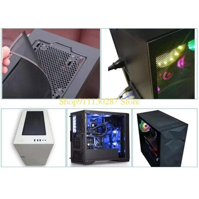 Filtro polvo J1HC, cubierta a prueba polvo para ventilador PC, red para ventilador malla PVC - imagen 3