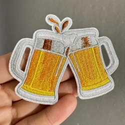 Parche bordado divertido de cerveza para ropa táctica y casual