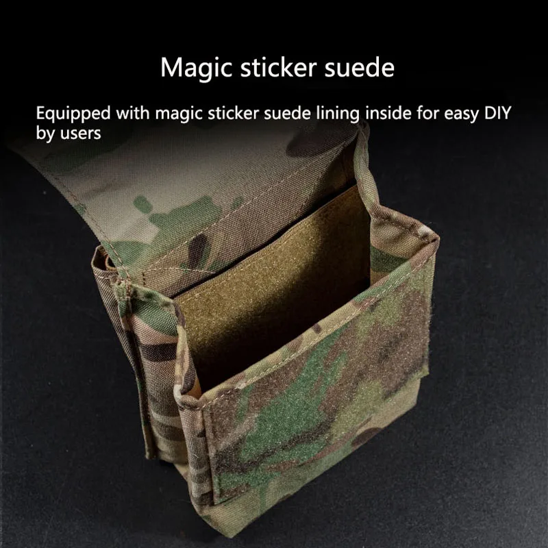 Bolsa de comestibles de camuflaje multifuncional, sistema Molle portátil de 5,56/9mm, bolsa de almacenamiento de corte láser, Kit de subbolsa táctica Molle - imagen 4